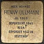 Stolperstein für Henny Ullmann (Reibeltgasse 12)