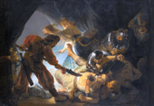 The Blinding of Samson, 1636, which Rembrandt gave to Huyghens