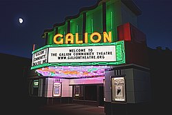 The Galion Theatre located on Harding Way West in uptown Galion