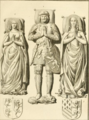 Abbildungen von Ludwig II. von Flandern und Margaretha von Brabant sowie Margaretha III.[4]