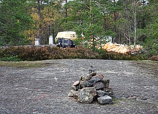 Tornbergets platå med byggplatsen i bakgrunden