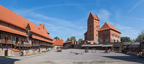 The courtyard of Trakai Island Castle