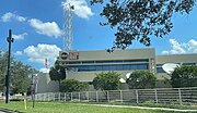 Main view of WFTS-TV station from road.