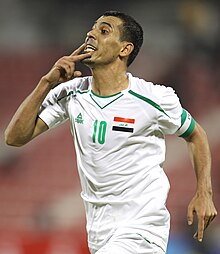 שחקן נבחרת עיראק בכדורגל, יוניס מחמוד, שנטל חלק עם נבחרתו באולימפיאדת אתונה