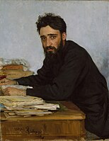 Portret van Vsevolod Garsjin, die model stond voor de hoofdpersoon, 1884