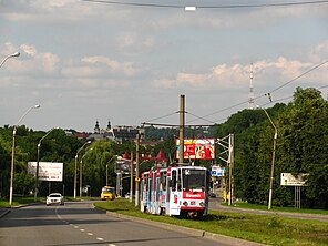 Трамвайна колія на вулиці Княгині Ольги