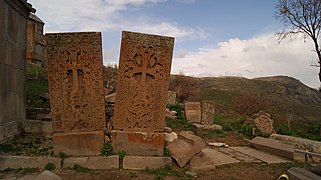 Khachkars in Tsaghats Kar