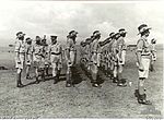 Members of the 2/12th Field Ambulance during a parade in November 1943