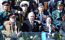 Uzbek President Shavkat Mirziyoyev at the 2023 Moscow Victory Day Parade 2023 Moscow Victory Day Parade 13.jpg