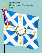 Drapeau du 2e bataillon du 47e régiment d'infanterie de ligne de 1791 à 1793