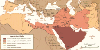 Umayyad Caliphate at its greatest extent.