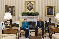 photograph of Merkel and Trump