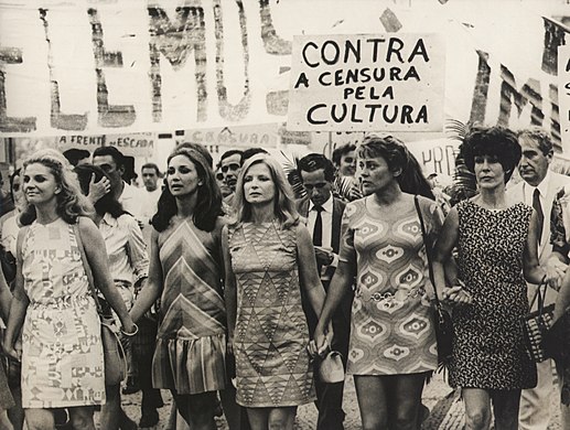 Cultura contra Censura protest against censorship under the military dictatorship in Brazil; unknown photographer, restored by Adam Cuerden