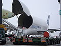 Een Airbus Beluga op luchthaven Dresden