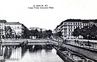Kaiser-Franz-Grenadier-Platz im Jahr 1900, hinter dem Engelbecken