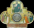 Bernardo Daddi, Kristus na prestolu s svetniki Boštjanom, Leonom, Aleksandrom, Peregrinom, Filipom, Rufianiausom, Justom, Concordijem in Decentijem, 14. stoletje