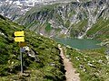 Blick von der Hütte zum Kratzenbergsee