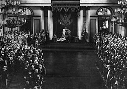 El zar Nicolás II inaugura la Duma, 1906.