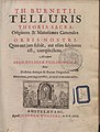 Telluris theoria sacra, 1699