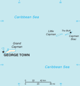 Isole Cayman - Mappa