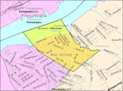 Census Bureau map of Riverton, New Jersey