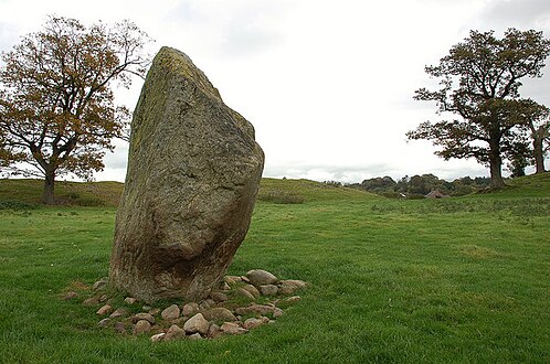 Central standing stone