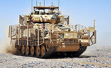 Combat Vehicle Reconnaissance (Tracked) vehicle being operated in Afghanistan by soldiers of the 9th/12th Royal Lancers Combat Vehicle Reconnaissance (Tracked) (CVR(T)) Operating in Afghanistan MOD 45153171.jpg