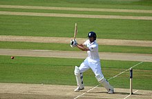 Alistair Cook, England's all time leading run scorer in Tests Cook batting, 2013 (1).jpg