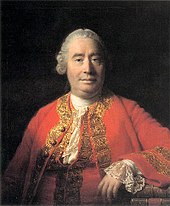 David Hume's work Of Miracles argues against the existence of miracles. David Hume 2.jpg