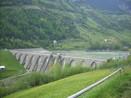 La diga di Fusino in val Grosina