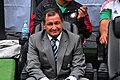 As coach and technical manager of Mexico's national football team during their 11 August 2010 friendly with world champions: Spain