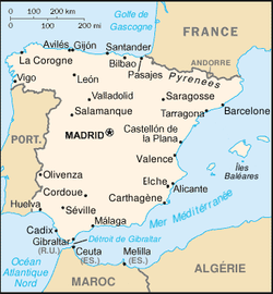 Carte d'Espagne