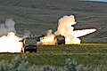 Americké raketomety M142 při cvičné palbě v roce 2011