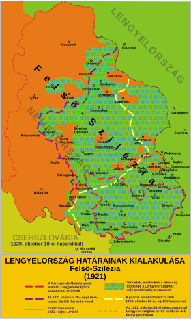 A sziléziai népszavazás területe és ajánlatok a lengyel-német határra