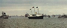 Britannia at the Spithead Fleet Review for the Silver Jubilee, 1977 HMY Britannia at the 1977 Spithead Fleet Review.jpg