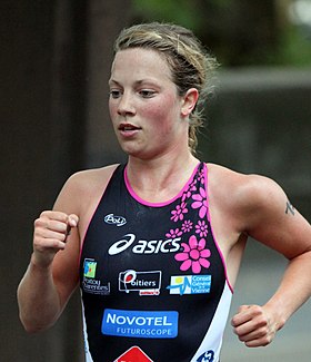 Holly Lawrence beim Grand Prix Triathlon in Paris, 2011