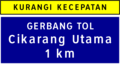 Toll gates ahead