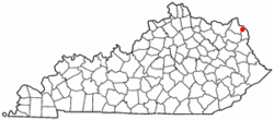 Location of Bellefonte, Kentucky