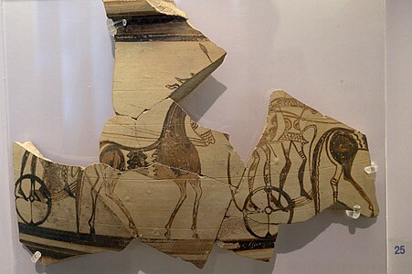 Колесница на вазе, Тиринф XIII в. до н. э.