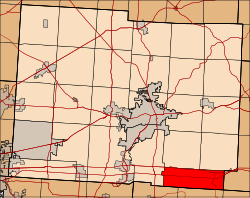 Location of Bowling Green Township in Licking County