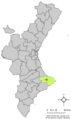 Розташування муніципалітету Орба у автономній спільноті Валенсія