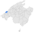 Localisation de Banyalbufar dans l'île de Majorque.