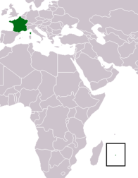 Реюньон на карте Франции