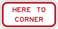 R7-202bTP (RED) Here to corner (plaque, red)