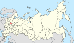 Jaroslavl oblasts läge i Ryssland.