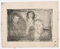 Eifersucht, Radierung, 1914, 20,0 × 27,7 cm, Munch-Museum Oslo