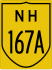 National Highway 167A marker