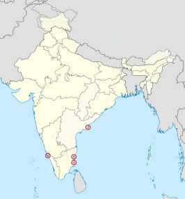 Kaart van Puducherry