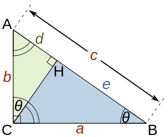 comment trouver hauteur d un triangle rectangle