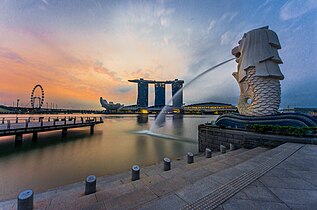 View of Marina Bay from the Merlion